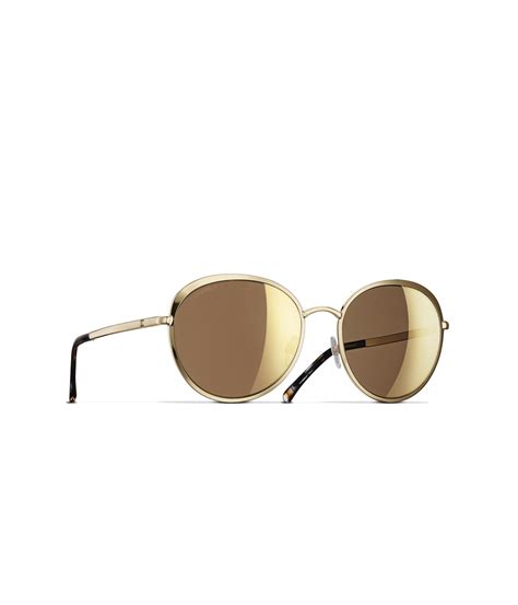 chanel round sunglasses gold|coco chanel sunglasses outlet.